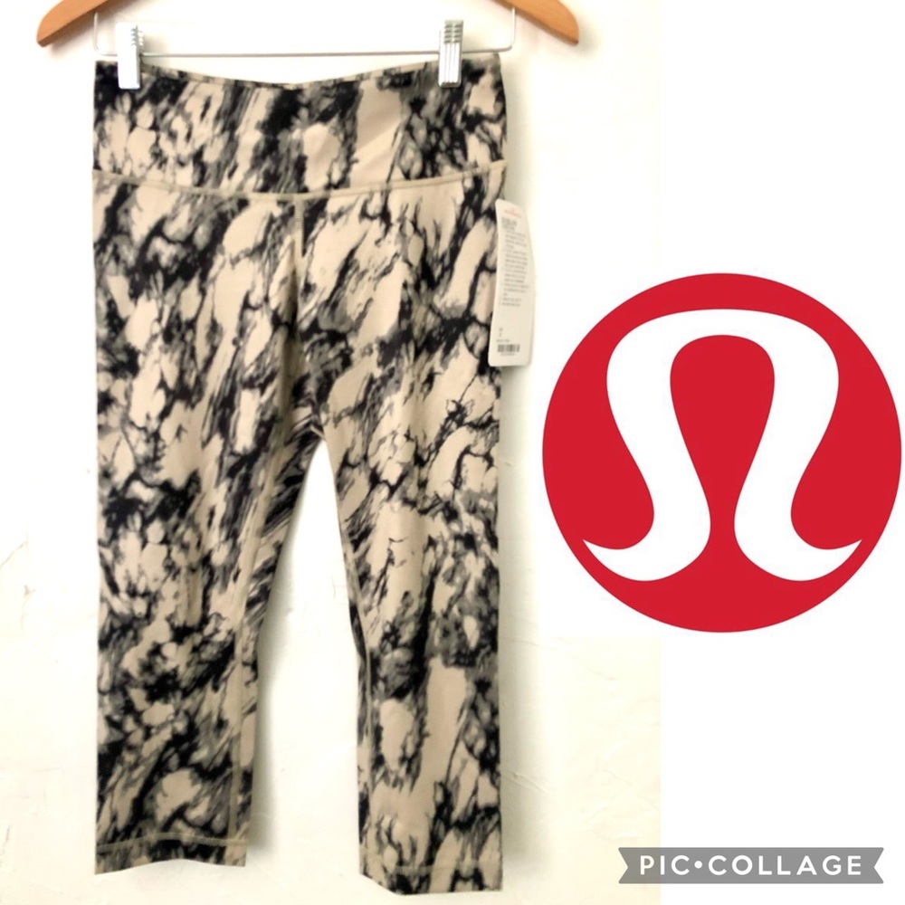 Lululemon Wunder Under Crop Fullux Sz. 6, Marble